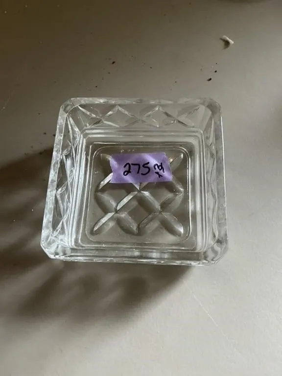 Vintage clear glass tray
