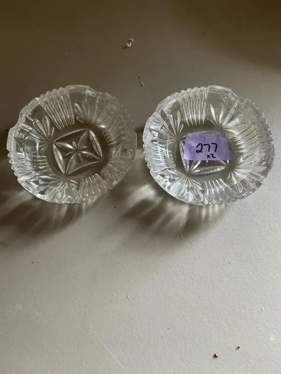 Vintage Lenox crystal glass votive candle holders