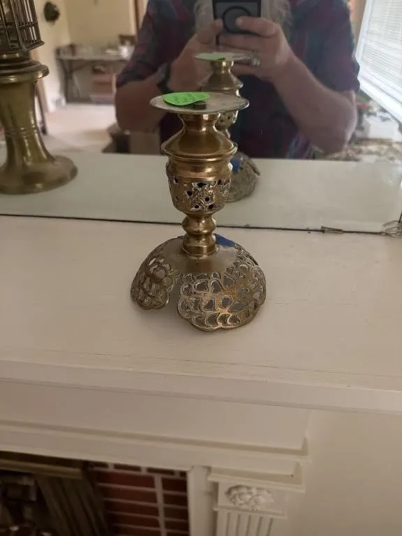Vintage brass candle stand