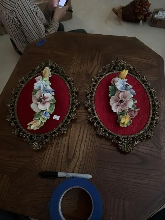 Two vintage wall ornaments