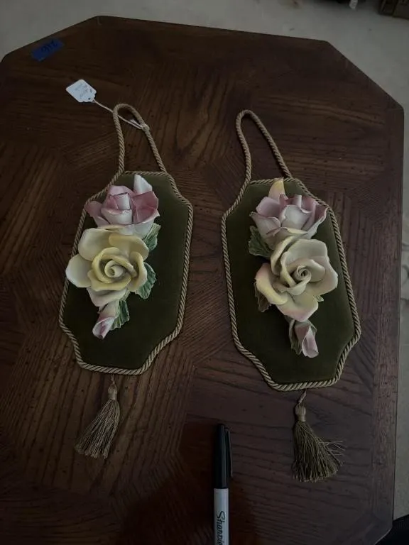 Two vintage wall ornaments