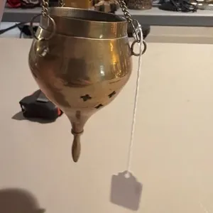 Hanging brass incense burner