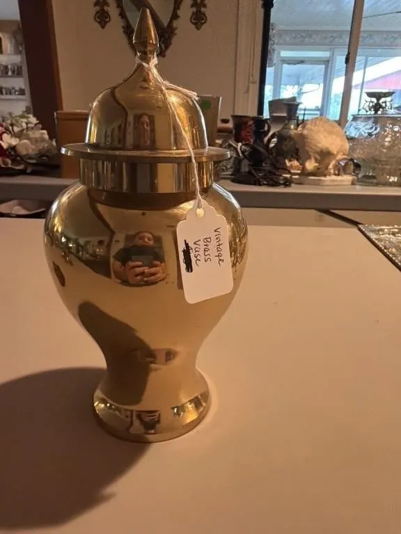 Vintage brass vase