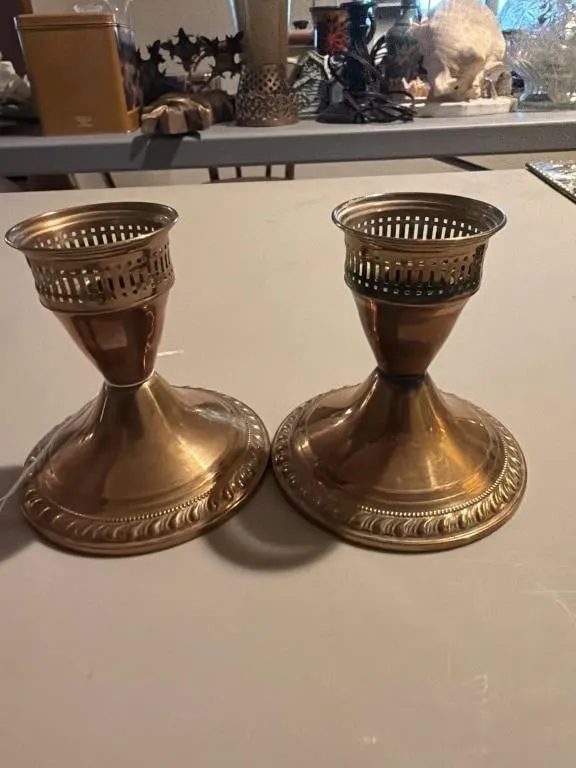 Brass candle holders