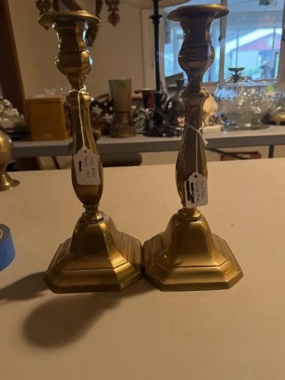 Solid brass candle stick