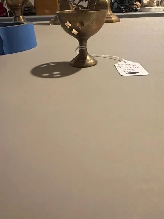 Vintage brass with decorative incense burner