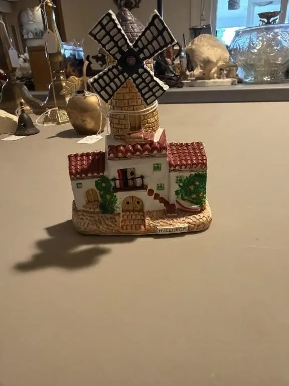 This is a vintage Otagiri ceramic windmill