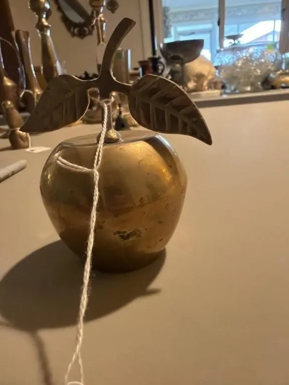 Vintage Solid brass apple