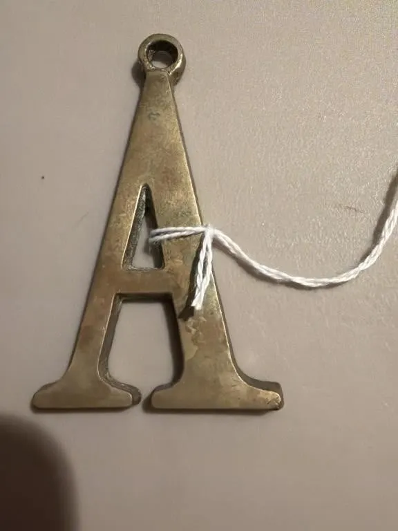 Brass letter a