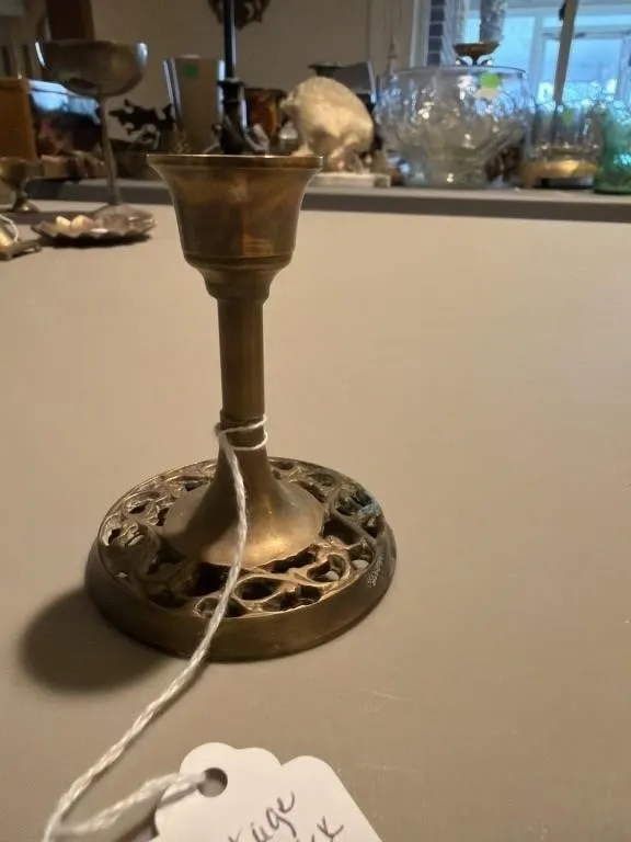 Vintage candlestick brass