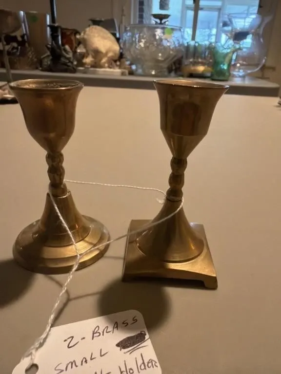 2small brass candle holders