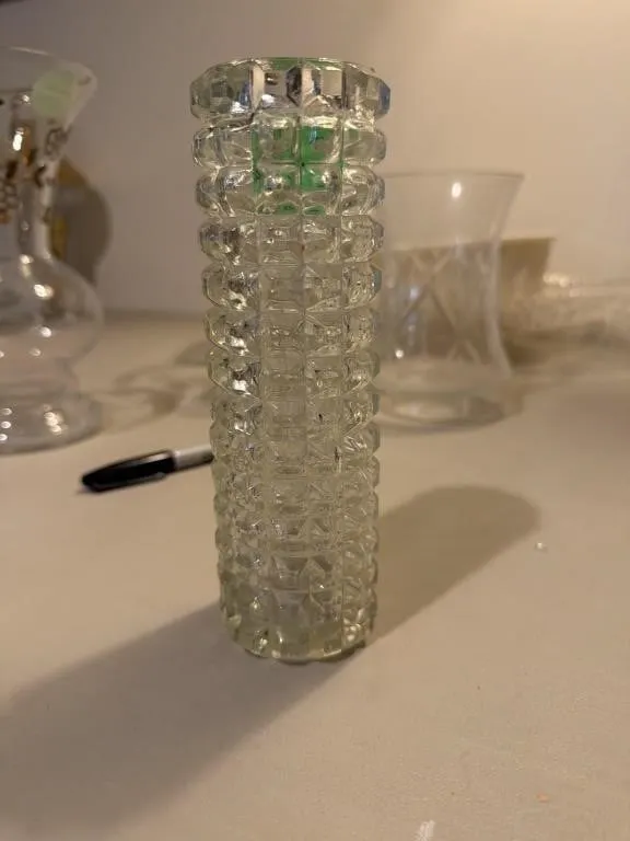 Vintage glass bud vase