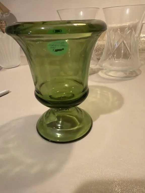 Vintage Indiana green glass