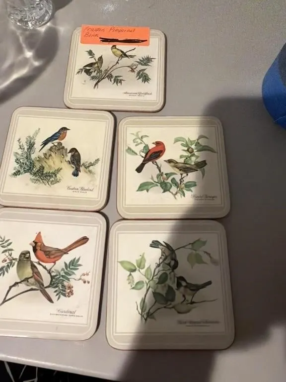 Coasters pimpernel birds