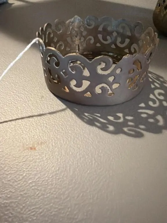 Vintage brass candle ring