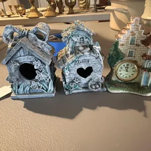 Vintage small decorative bird house and house