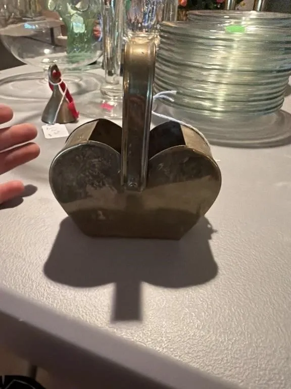 Brass vintage trinket box