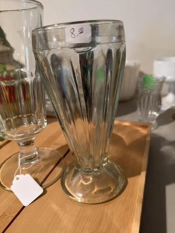 Two clear glass cups