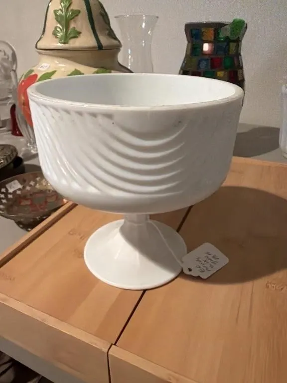 ED Brody milk glass