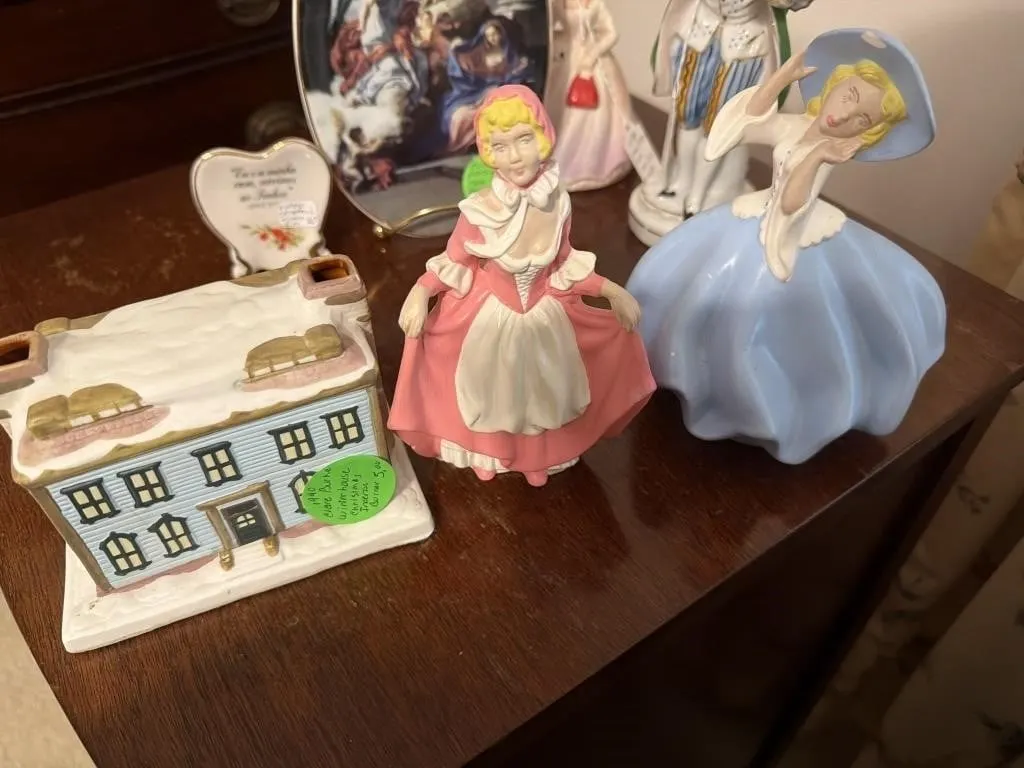 Hand made people and a Christmas house