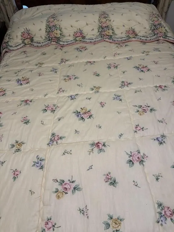 Full size bed set and curtain