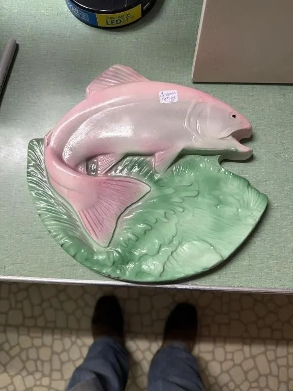 Ceramic fish wall ornament