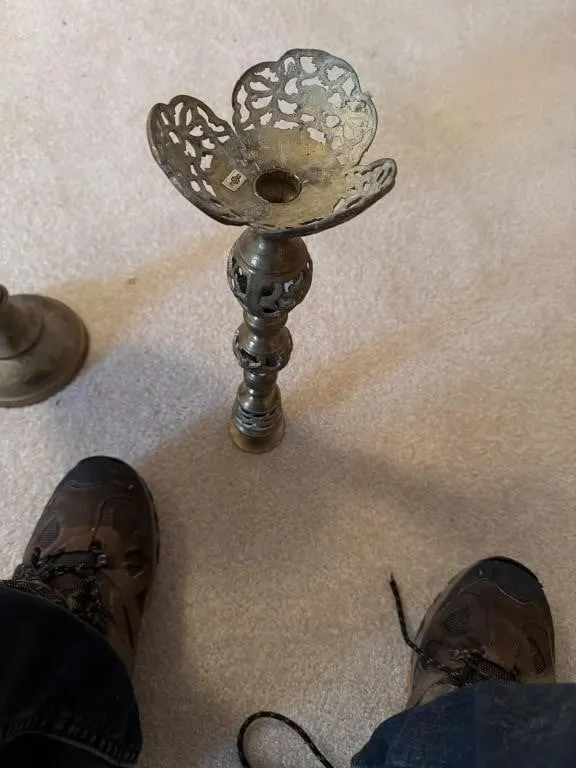 Vintage brass candle holder