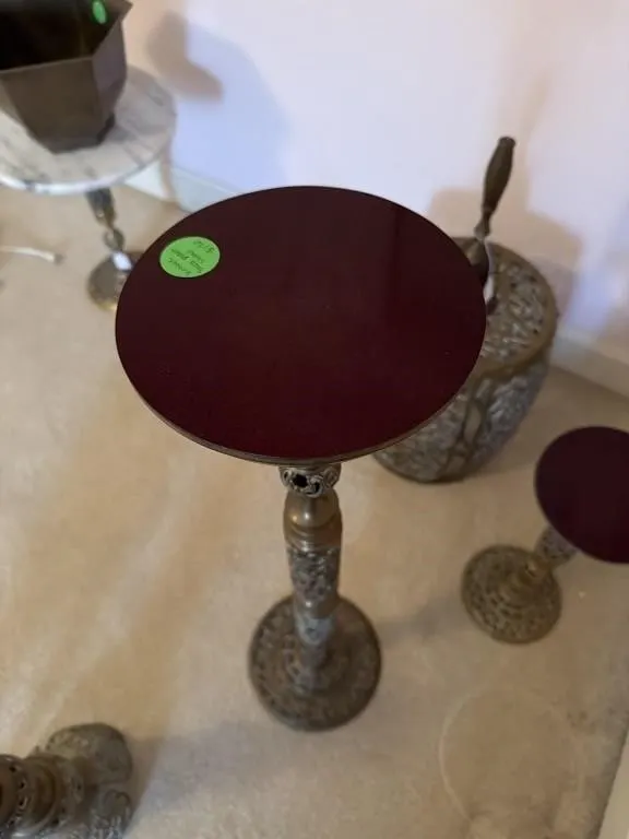 Vintage brass planting stand