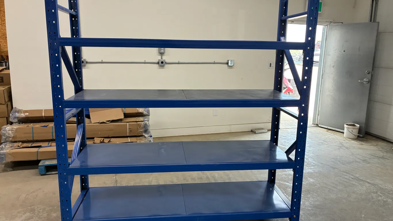 Unused Four Tier Metal Shelf 300 lb (78" x 23.5 x 79.5)