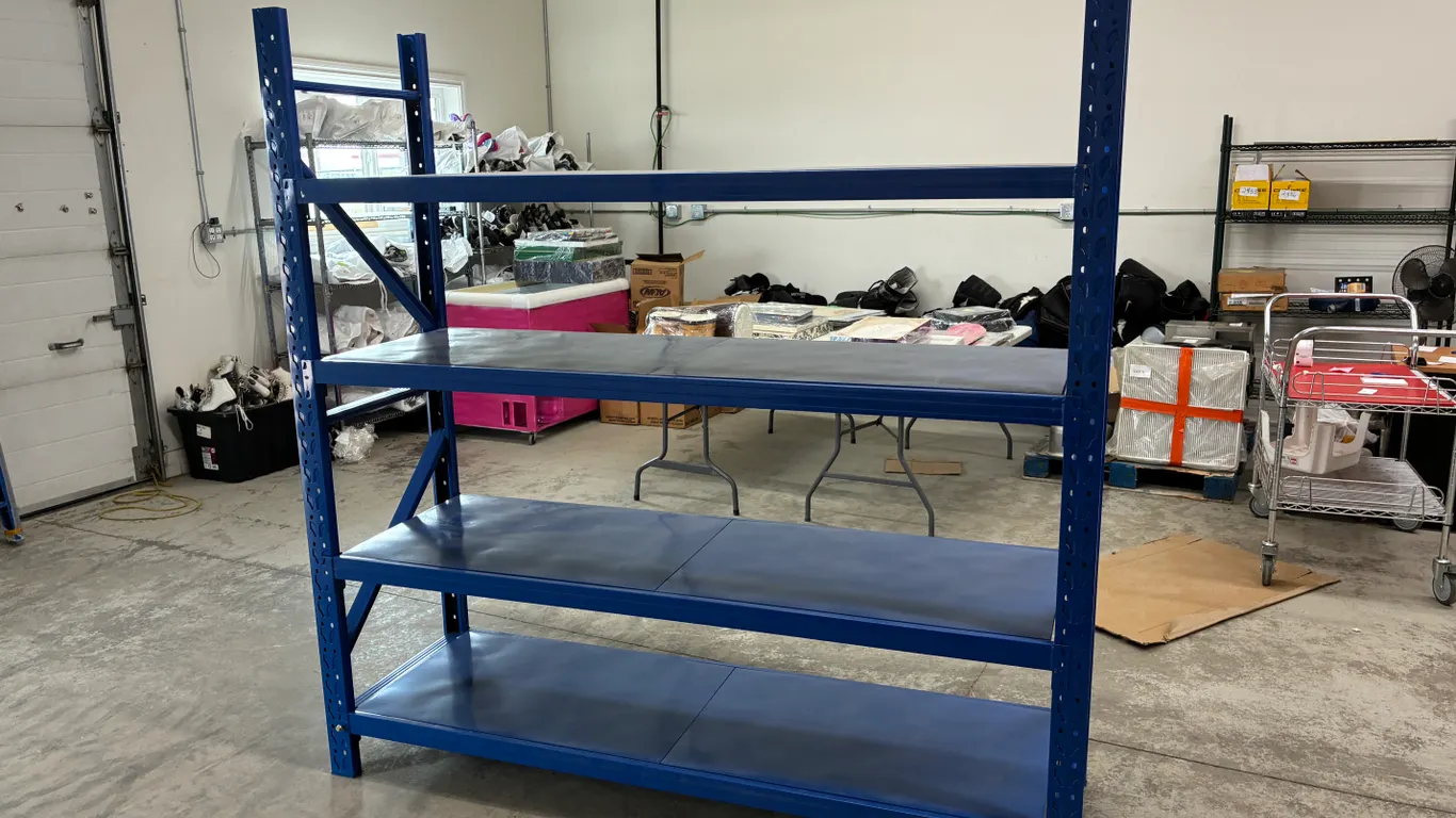 Unused Four Tier Metal Shelf 300 lb (78" x 23.5 x 79.5)
