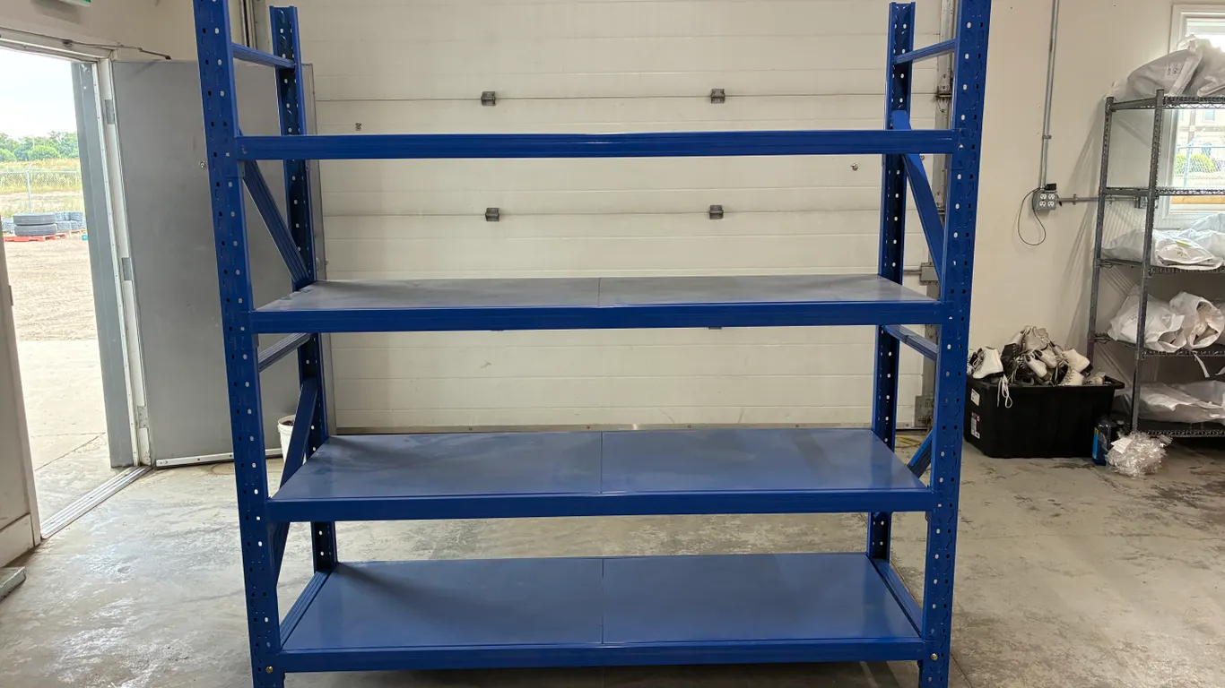 Unused Four Tier Metal Shelf 300 lb (78" x 23.5 x 79.5)