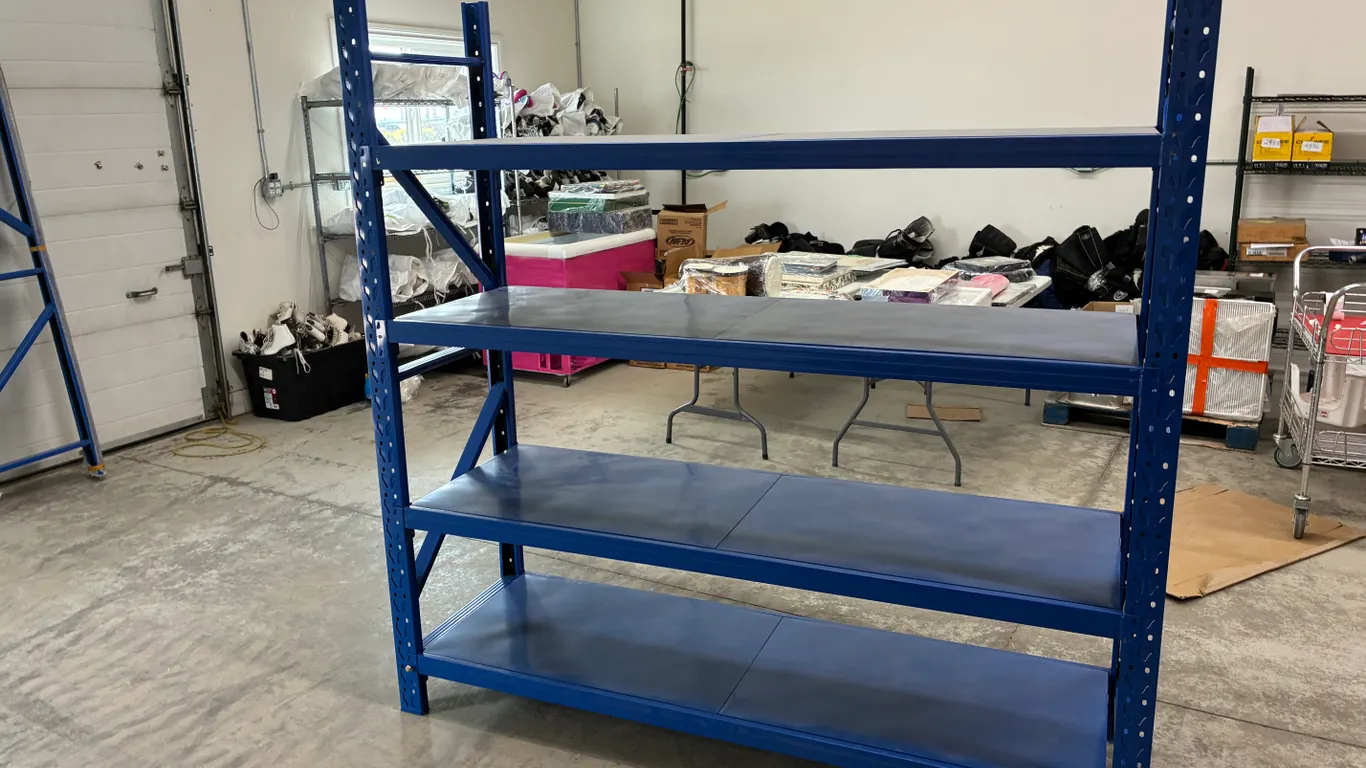Unused Four Tier Metal Shelf 300 lb (78" x 23.5 x 79.5)