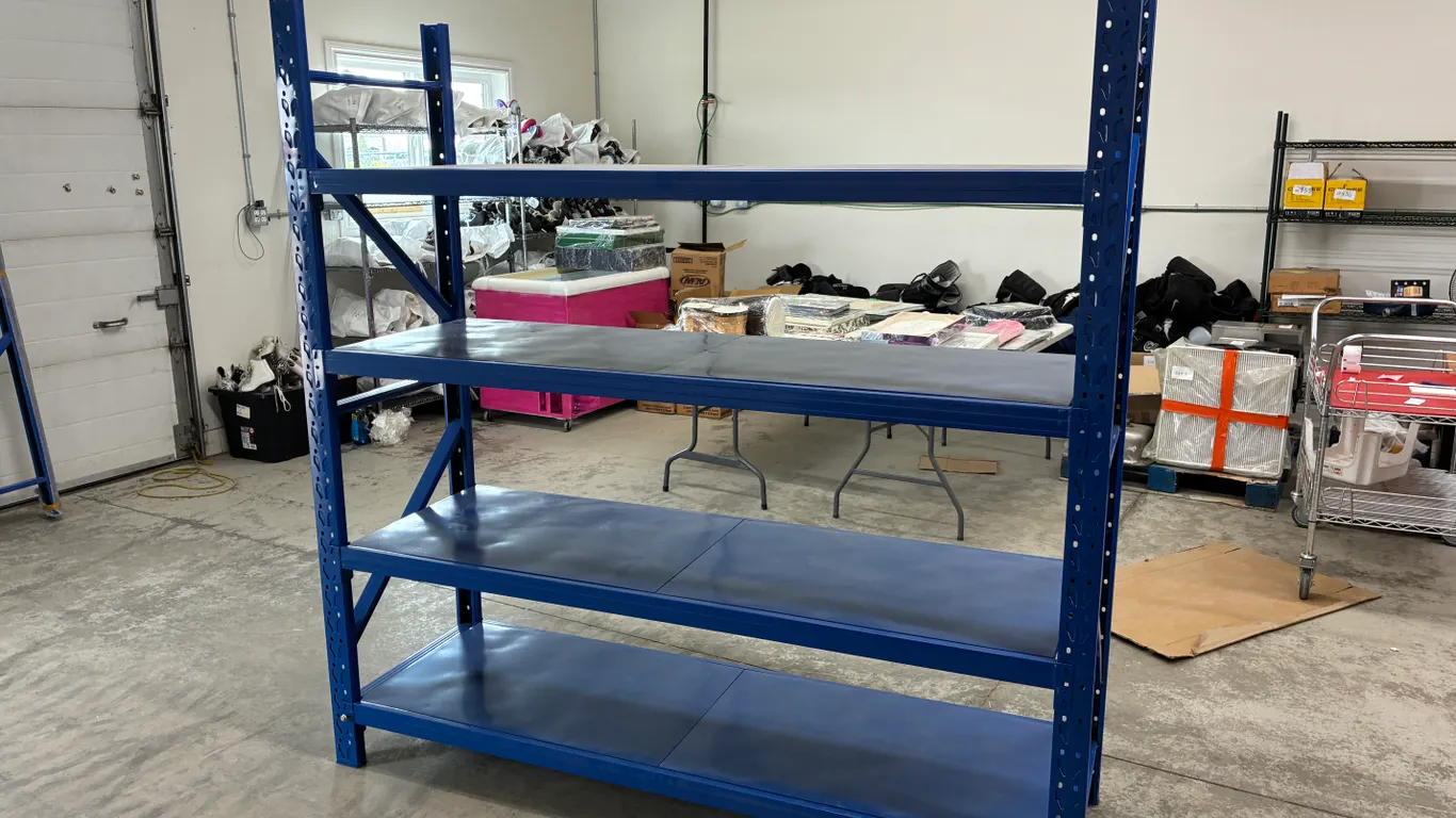 Unused Four Tier Metal Shelf 300 lb (78" x 23.5 x 79.5)