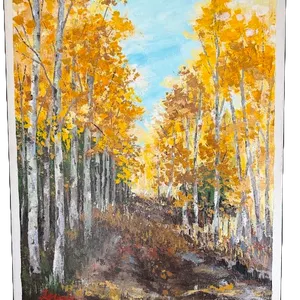 Tsugi McGowan 1989 Autumn Forest Painting 24”x18”