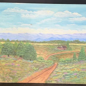 G.E. Tye Signed Original Landscape Painting Mountain Farm Road 16x20