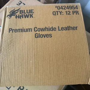 UNUSED BLUE HAWK COWHIDE LEATHER GLOVES
