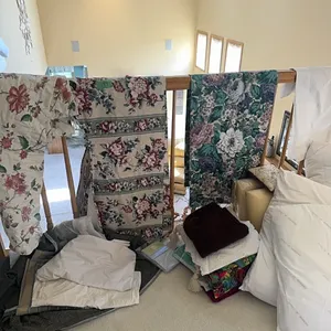 all linens, curtains mattress cover, pillows and misc. go as one