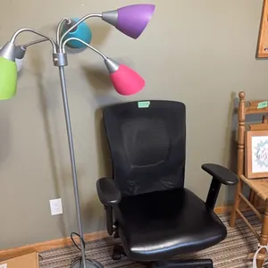 office chair and lamp
