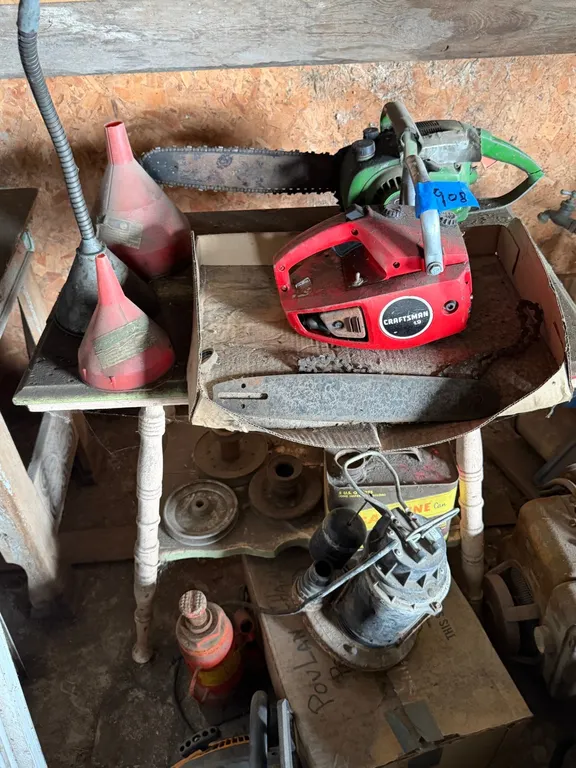 Chain saws, hyd. jack, gas engines