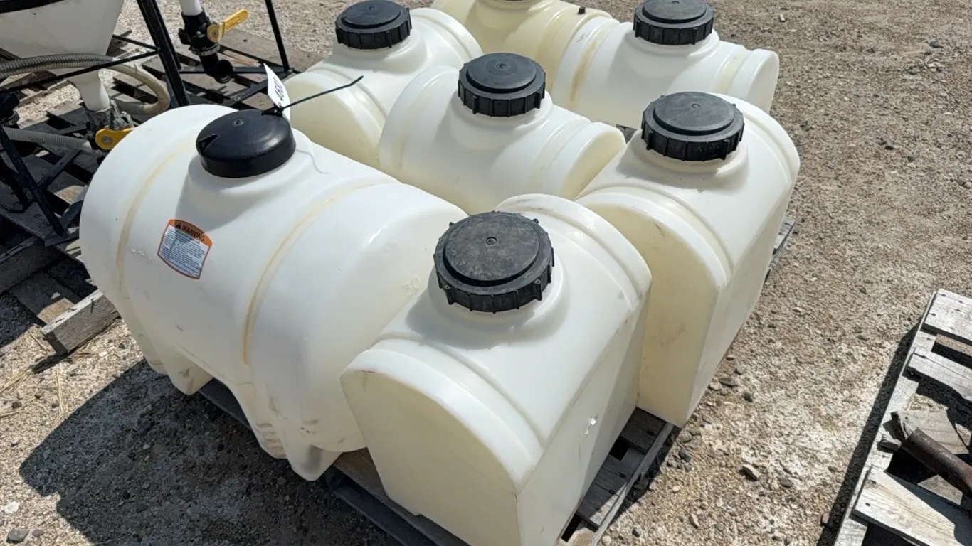 ID 4682 (3) 5gal Poly Tank & (6) 12gal Poly Tanks
