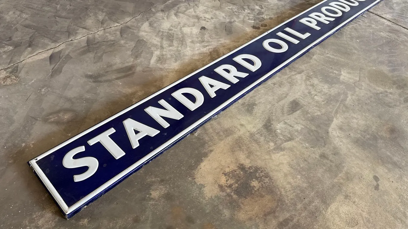 Standard Oil products metal sign