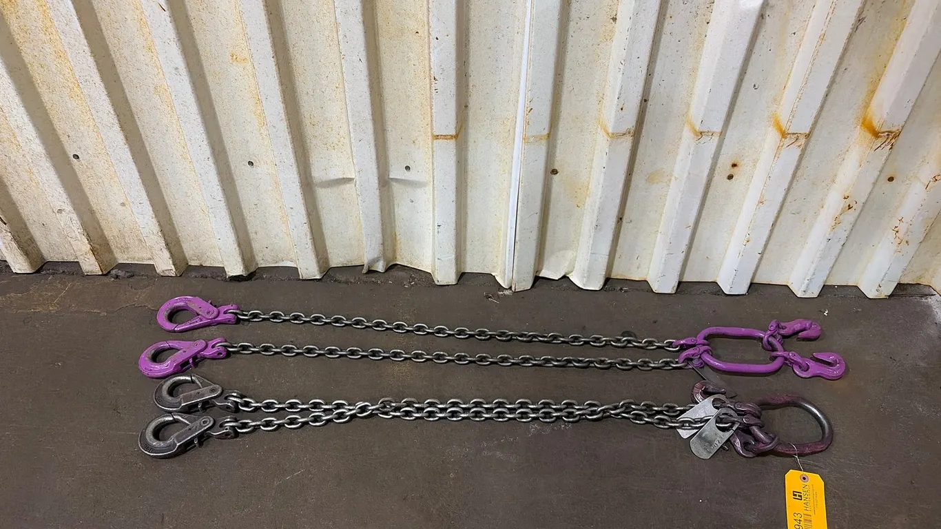 (2) Grade 100 Double Leg Chain Slings
