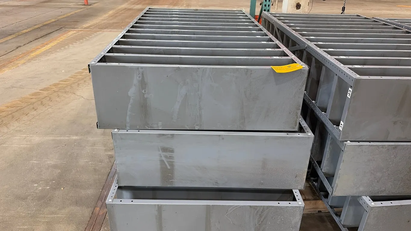 (3) ULINE Metal Racking