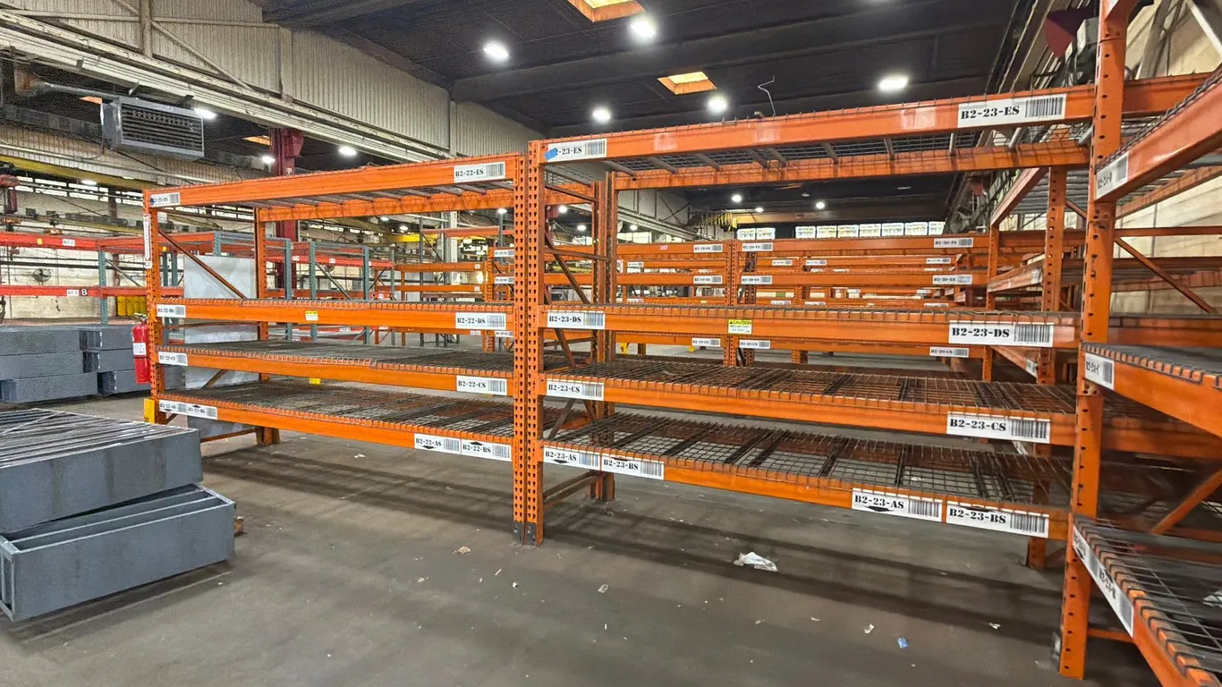 (2) Metal Pallet Racking Bays