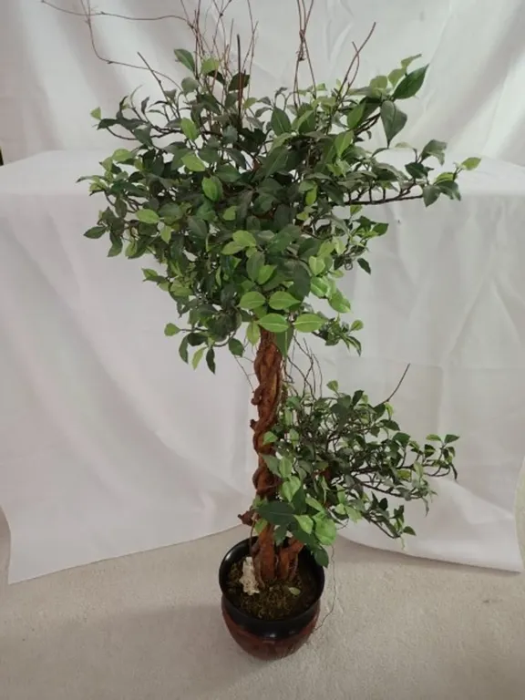 Faux Plant with Twisted Stem