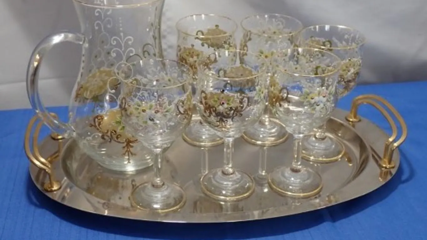 Venice Blown Glass with Gold
