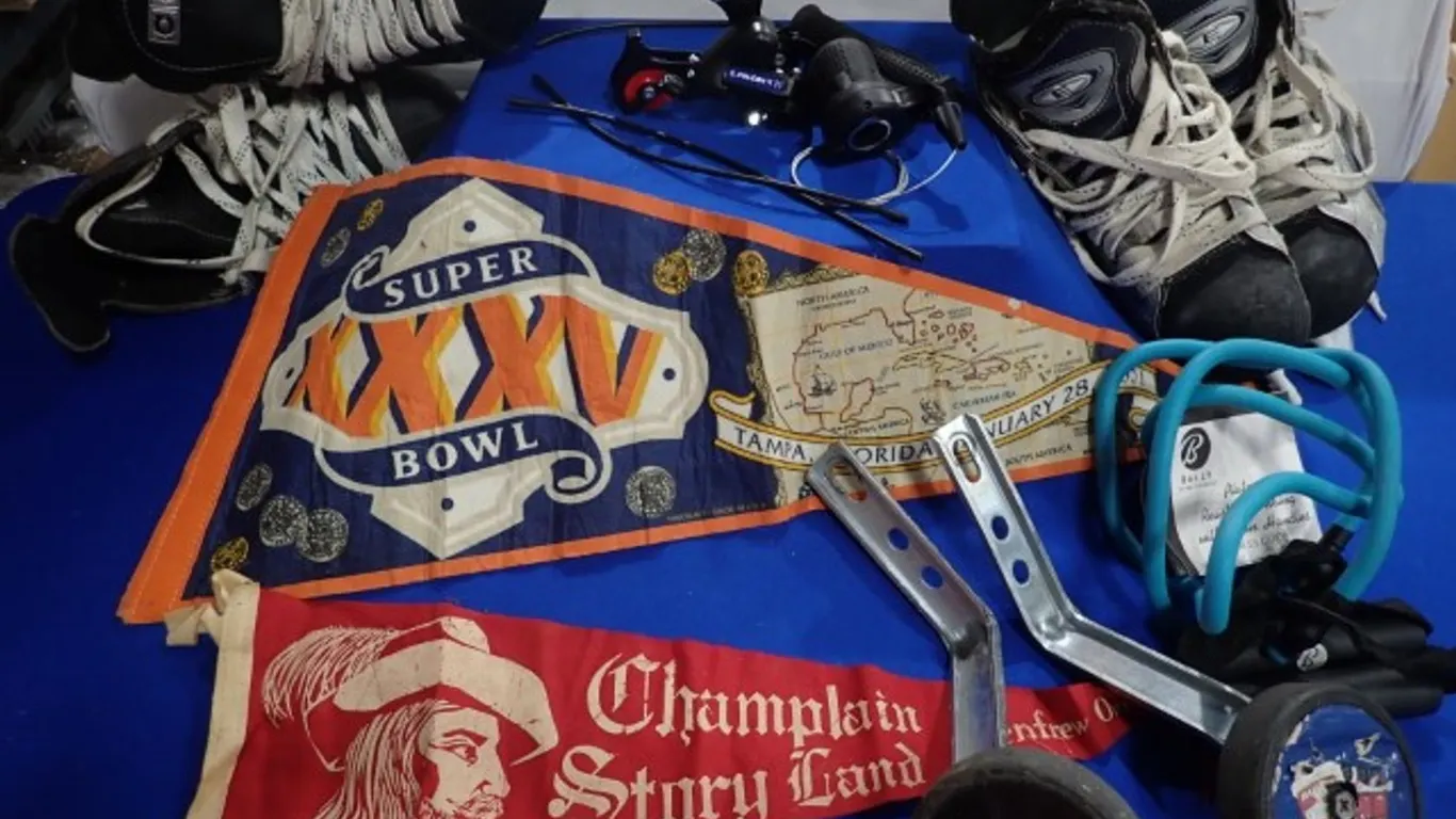 Vintage Felt Pennants, Hockey Skates & More