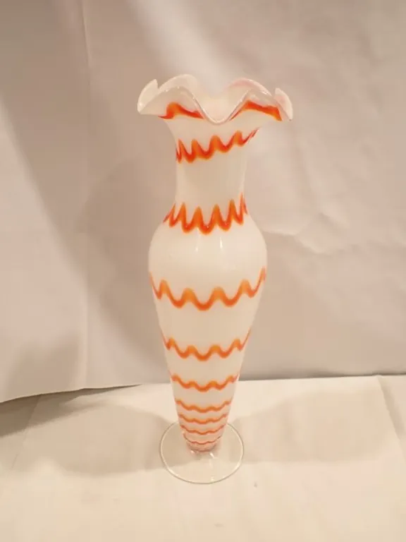 Ruffled White and Orange