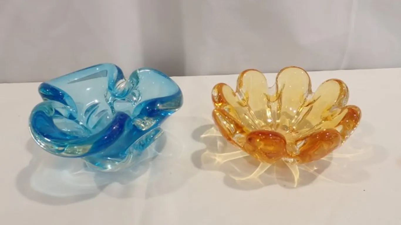 MCM Hand Blown Art Glass Bowl/Ashtrays