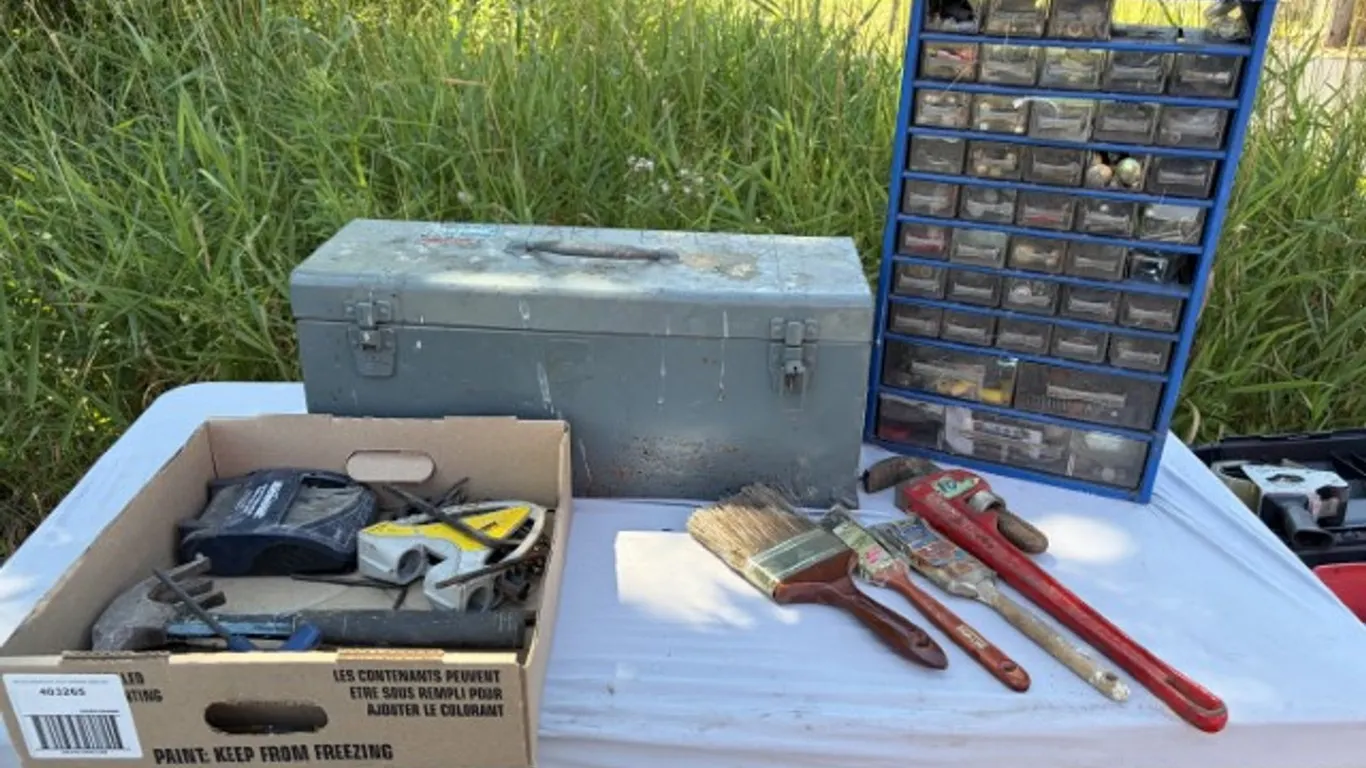 Metal Organizer, Box, and Hardware